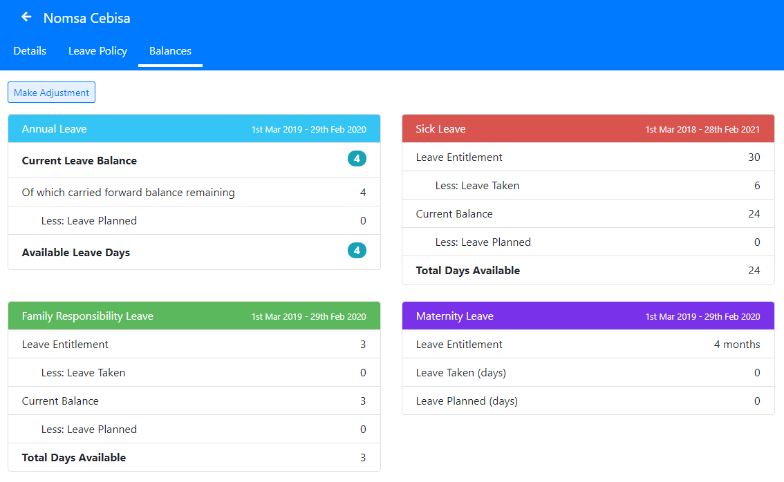 LeavePro Online leave management for your company made simple