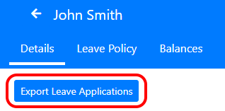Export Leave Applications for deactivated employee