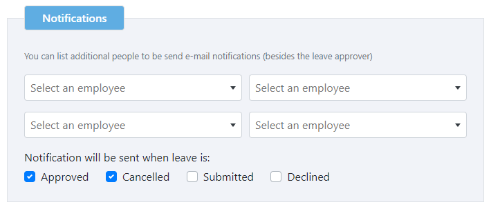 Notification settings