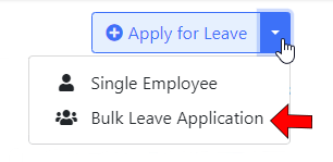 Apply for bulk leave button