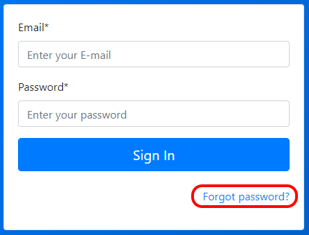 Forgot password