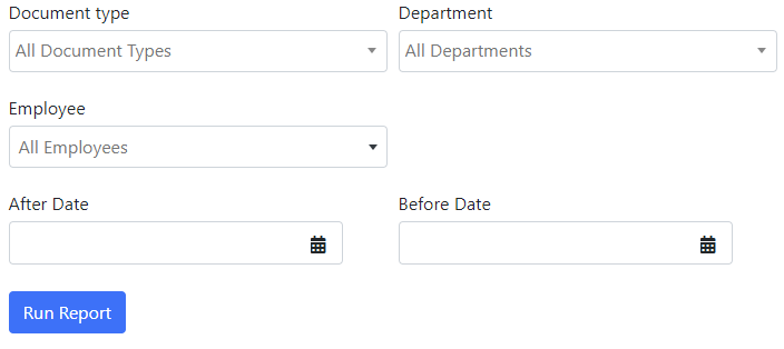 Report on employee documents